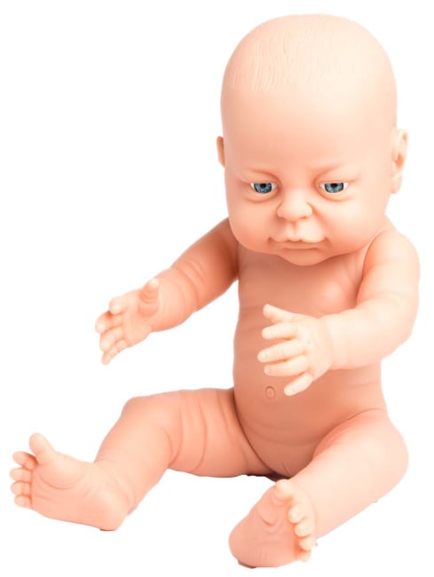 Dukke 41 cm, jente lyshudet