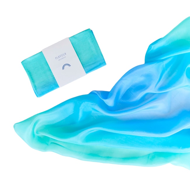 Playsilk medium, sjøfarger