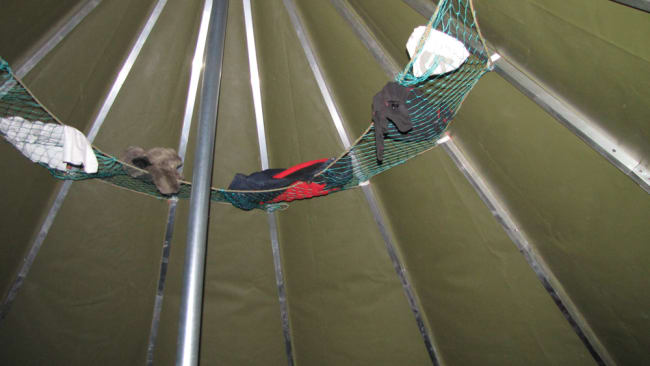 Tørke/oppbevaringsnett til lavvu