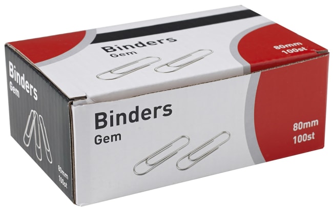 Binders 78mm 100st, Sølv