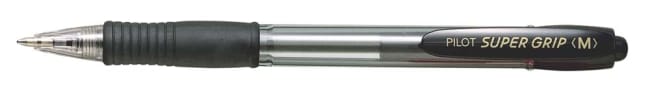 Kulepenn PILOT Supergrip M sort (12 stk)