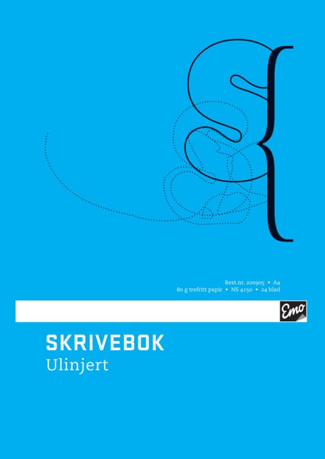 Skrivebok A4 80g 24bl ulinjert (20stk)