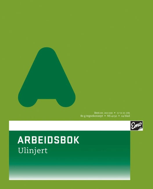 Arbeidsbok 17x21 80g 24bl ulinjert (20stk)