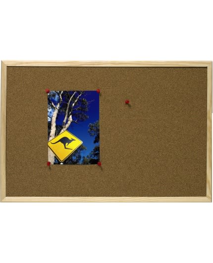 Korktavle med treramme 60x40cm