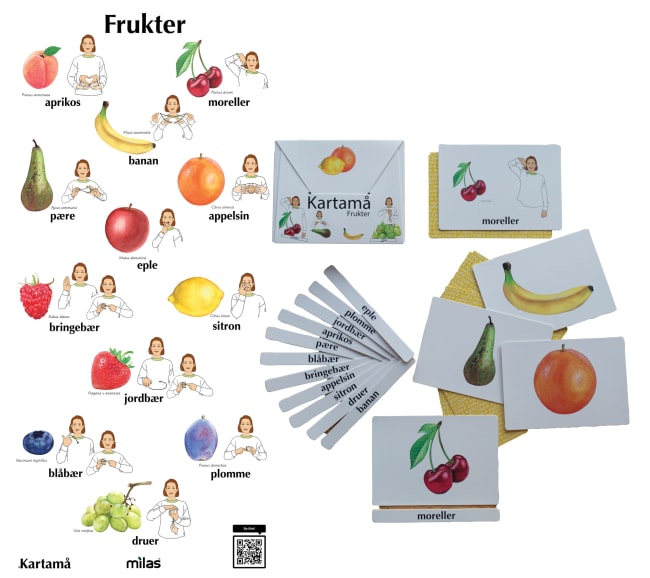 Kartamå - Tegn til tale Frukter, plakat og spill