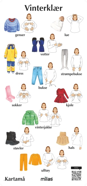 Kartamå - Tegn til tale, Vinterklær