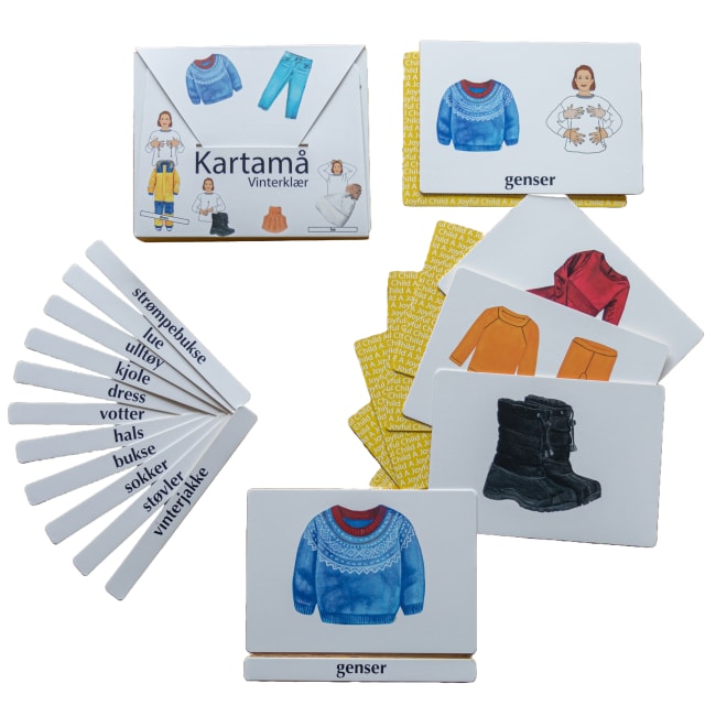 Kartamå - Tegn til tale, kortspill Vinterklær
