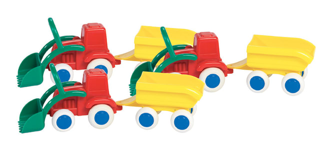 Traktor m/ henger sett à 3stk