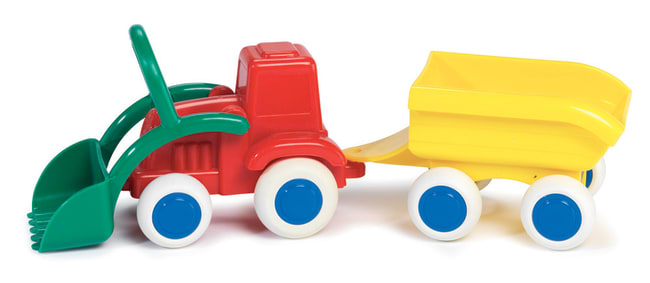 Traktor m/henger, 30 cm.