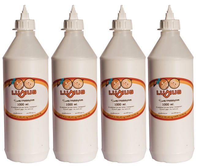 Ludius skole & hobby lim 1 ltr. 4 stk