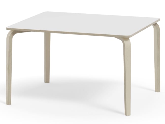 Bord Anna med akustikklaminat 100 x120 cm, Hvitpigmentert