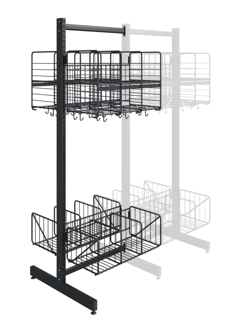 Wille gittergarderobe, dobbel 3-rom 60 cm påbygning