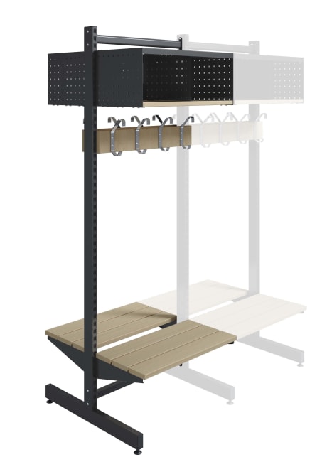 Wille dobbel 2-rom 60 cm frittstående m/sittebenk påbygning
