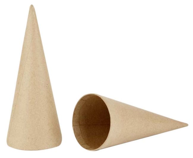 Pappkjegler, H:8cm, D:4cm, 10stk.