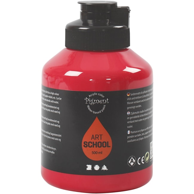 Pigment Art School, 500 ml, primær rød
