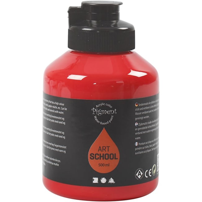 Pigment Art School, 500 ml, cadmium rød