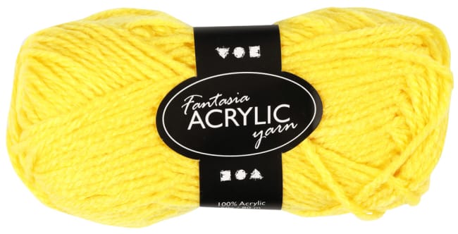 Fantasia Akrylgarn, L:80 m, 50 g, gul