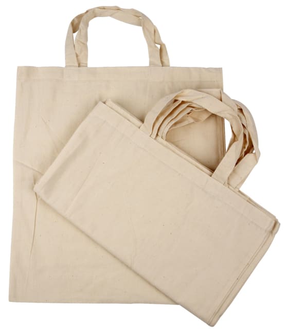 Handlenett, 5 stk., lys natur