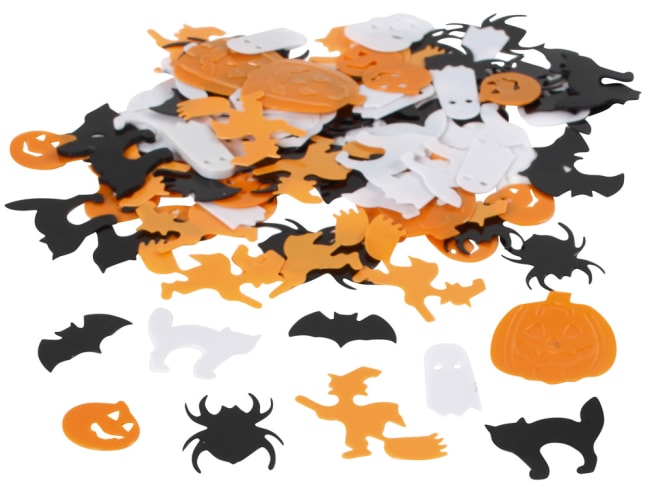 Halloween paljettmix, str. 10-20 mm, 15g