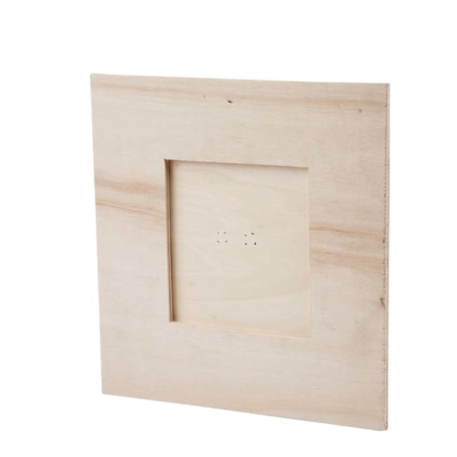 Ramme, 15,8x15,8cm, hull:8x8cm, 1stk, kryssfiner