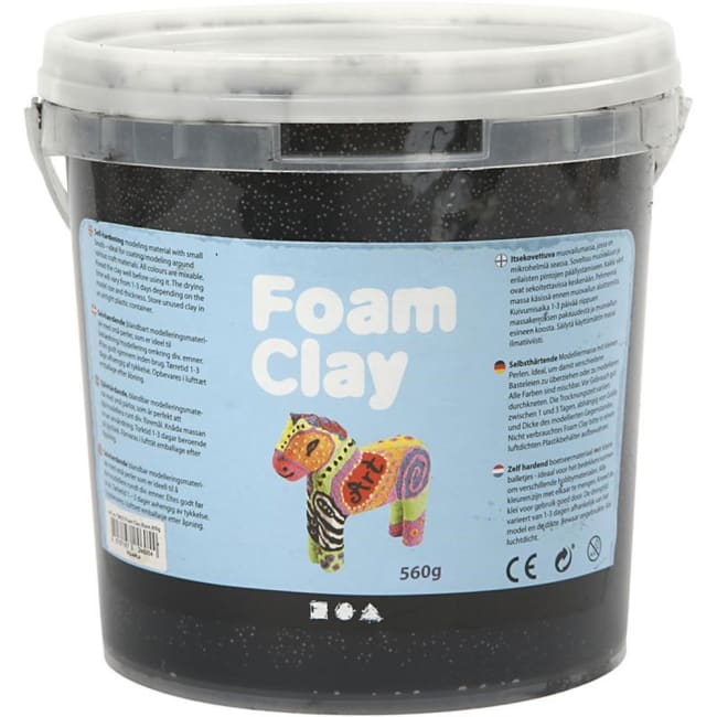 Foam Clay, 560 g, sort