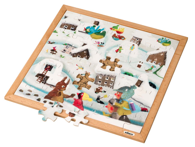 Educo puslespill snøvær, 64 brikker