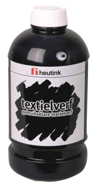 Tekstilmaling, 500ml. sort