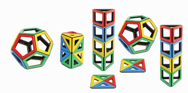 Magnetisk Polydron, påbyggingssett 80 deler