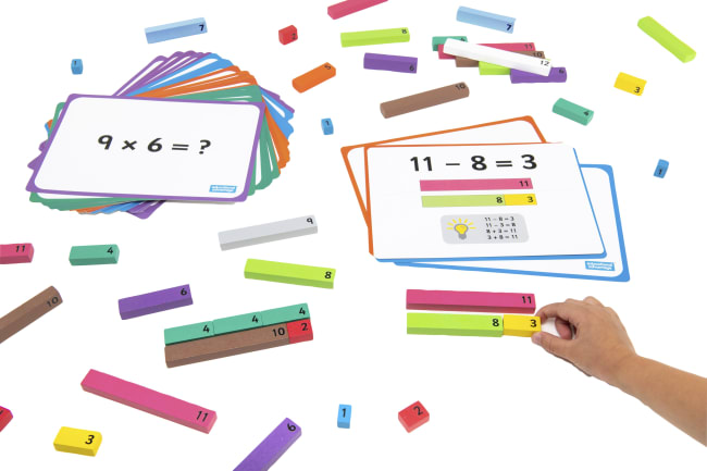 Regnestaver i tre 1-12, 156 deler