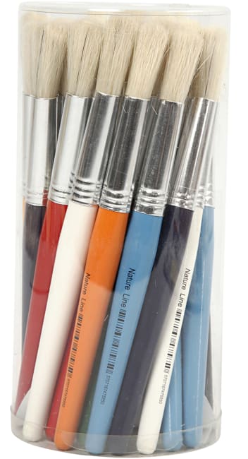 Barnepenselsett, 30 stk runde