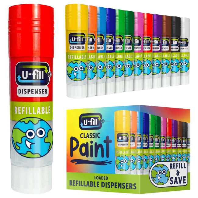 U-fill malestift 21 gr., 12 stk ass.farger