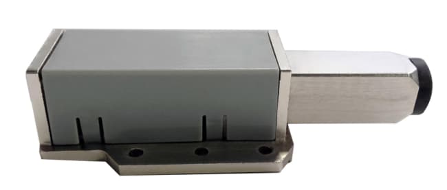 Fjærbelastet dørstopper i stål