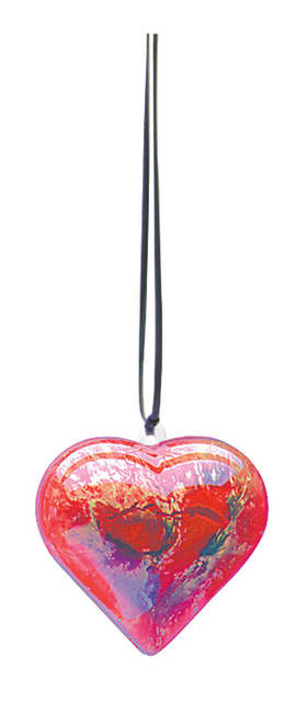 Todelt hjerte i plast 7,6 cm, 12 stk