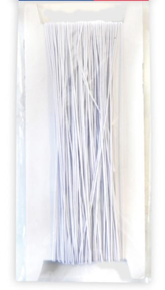 Elastisk perletråd 1mm x 25 m. Hvit