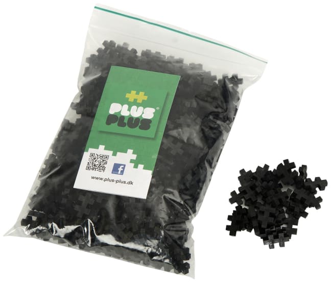 Plus-Plus mini, Basic, Sort, 500 stk