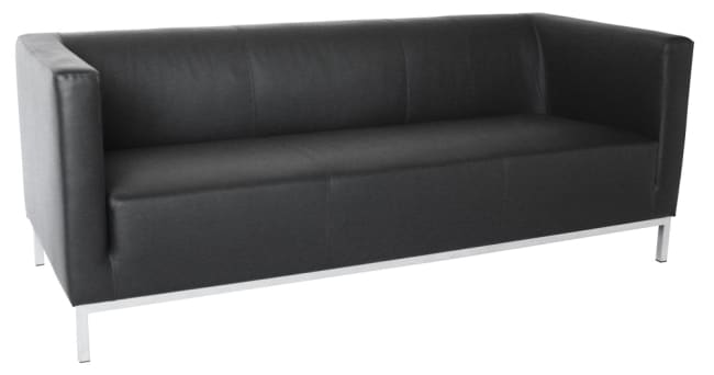 Argo sofa, 3 seter i sort lær