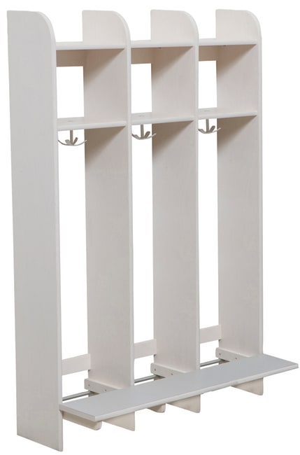 Milas Lux Garderobe 27 cm m/benk, 3 plasser