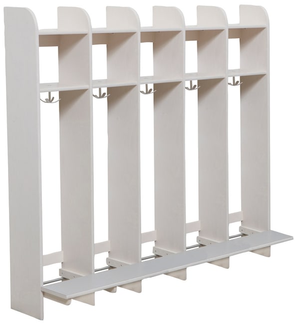 Milas Lux Garderobe 26 cm m/benk, 5 plasser