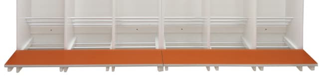 Laminat på garderobebenk