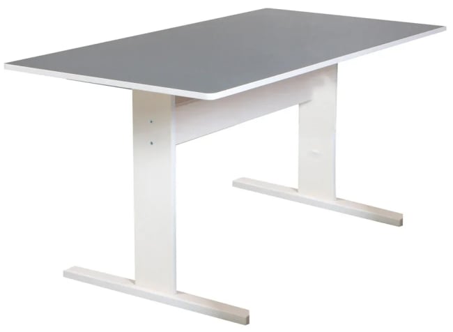 Bord med midtstilte ben 140 cm x 100 cm - valgfri høyde