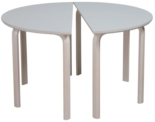 Bord, halvbue 60x120cm med formspente ben