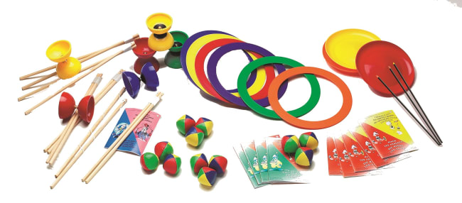Sjonglørpakke liten  Diabolo, sjonglørball, ringer