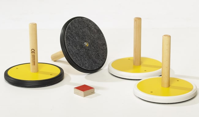 Innendørs curling  4 stener i to farger