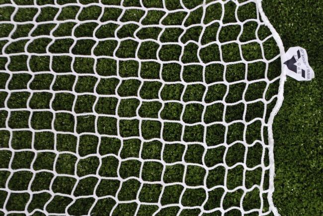 Podefotballnett, 300x150x60x150cm - 4 mm PP/5 cm masker