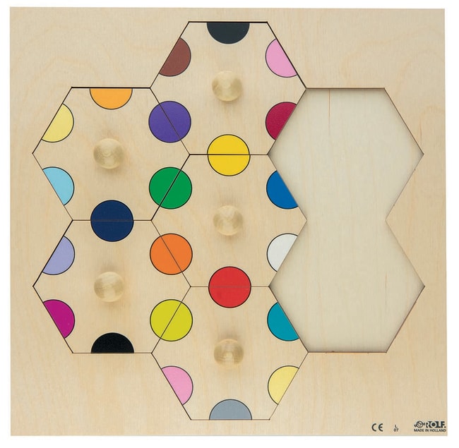 Knop puslespill, match farger