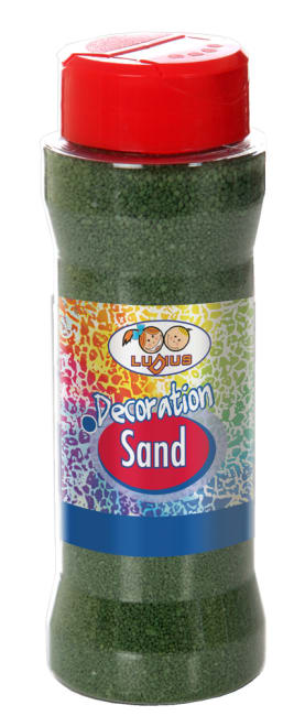 Farget dekorasjonssand 275 gr. grønn