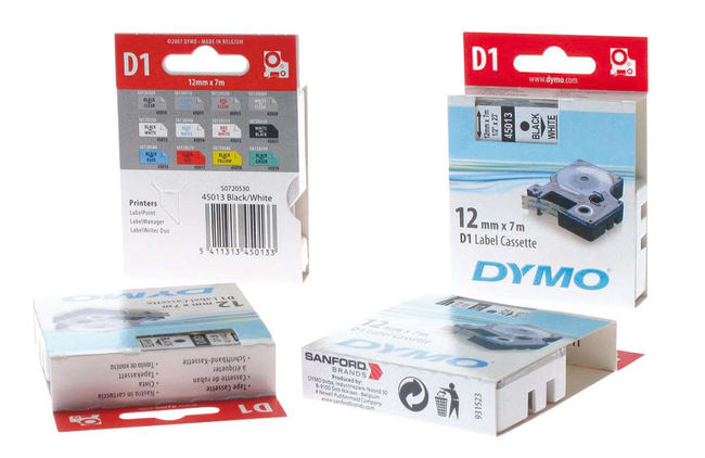 Dymo D1 tape blå/sort