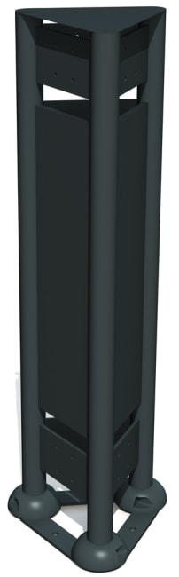 Utendørs fitness apparat, basestasjon for 3 apparater