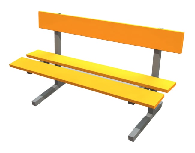 Milasbenken m/rygg, frittstående