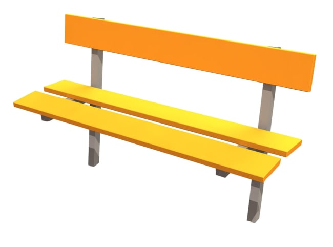 Milasbenken m/rygg, for nedstøp